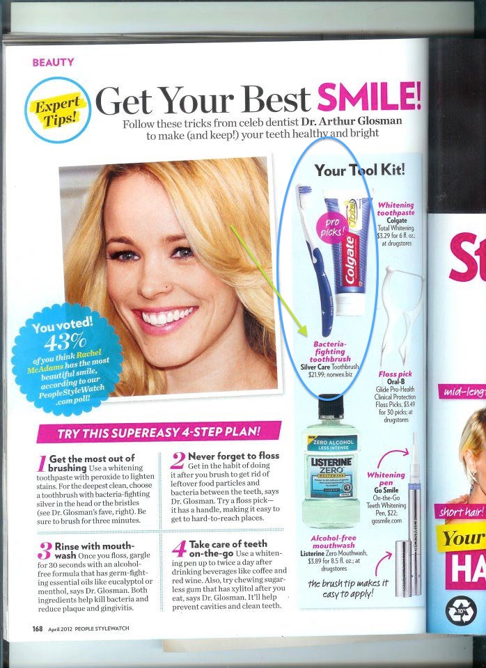 Silver Care Toothbrush in People Magazine