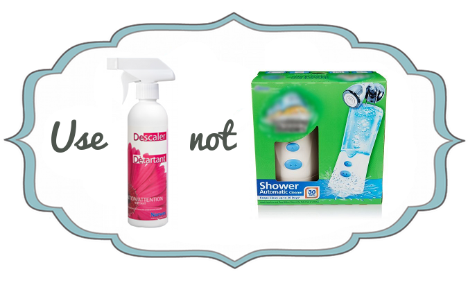 Norwex Descaler vs Scrubbing Bubbles Automatic Shower Cleaner