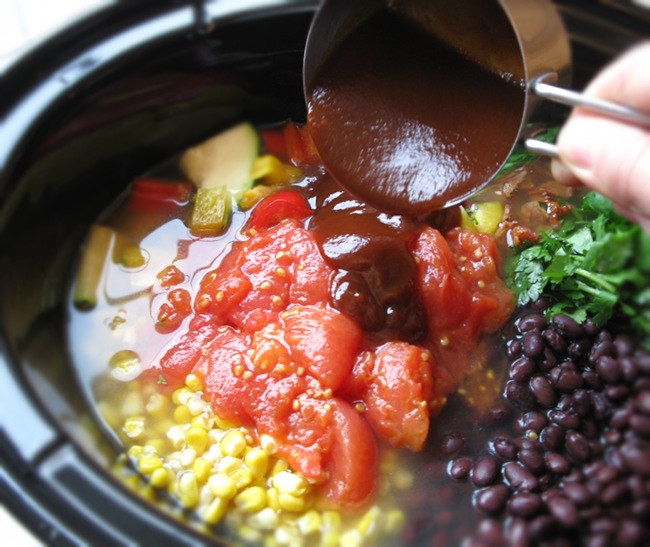 Add BBQ Sauce to the bbq chicken soup