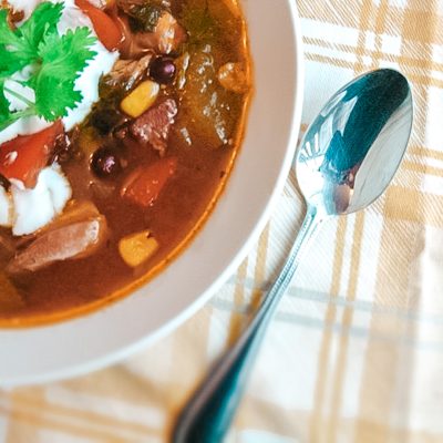 Slow Cooker BBQ Chicken Soup