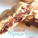 Nutella stuffed chocolate chip cookies