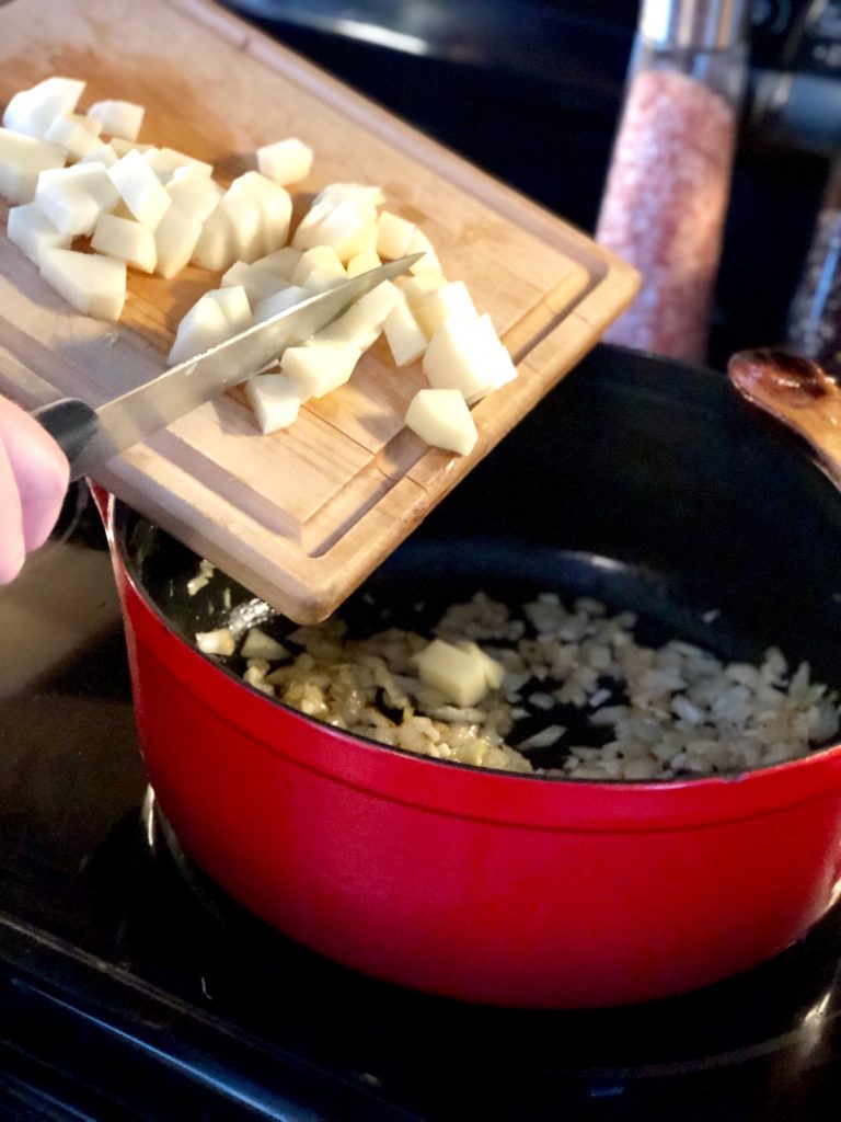 Roasted cream of broccoli soup