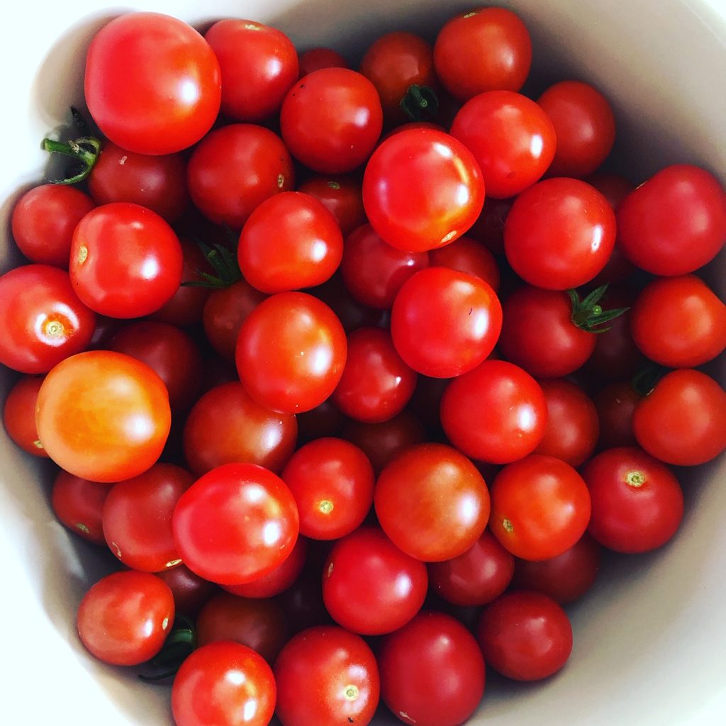 fresh garden cherry tomatoes