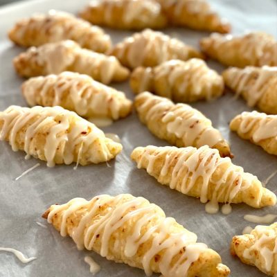 Frosted Homemade Crescent Rolls Recipe