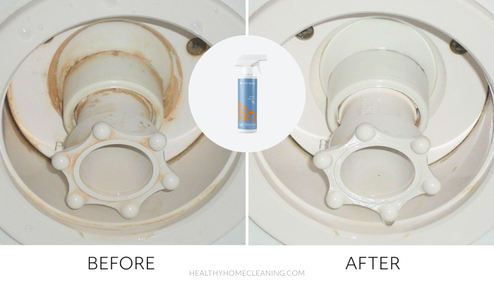 Before & After using Norwex Descaler on Bathrub Jets