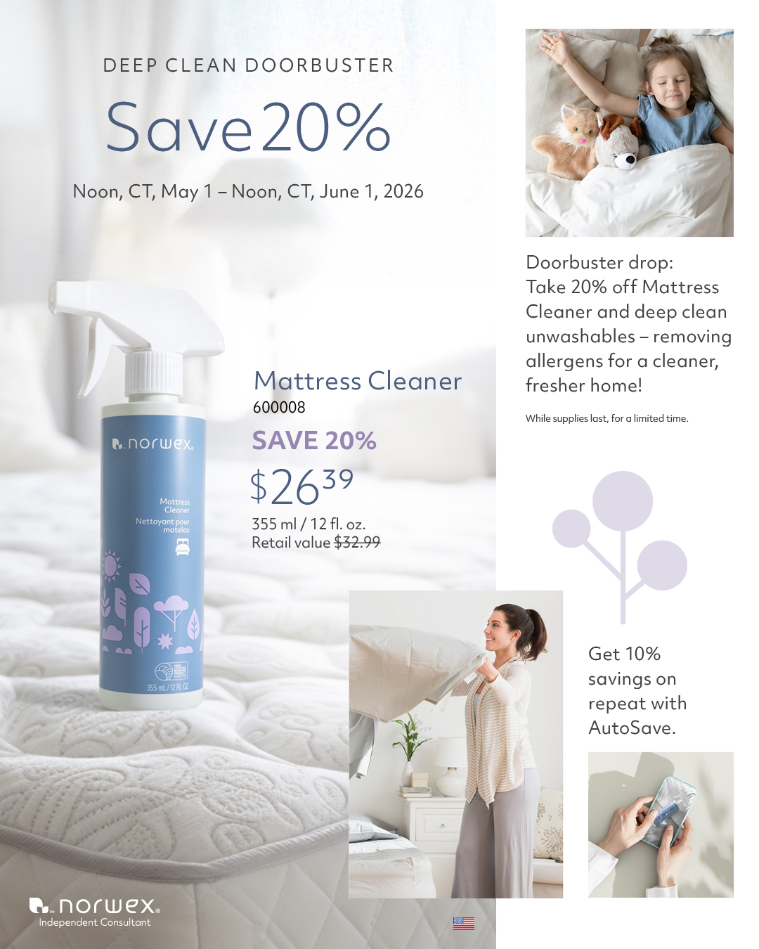 Norwex Mattress Cleaner sale