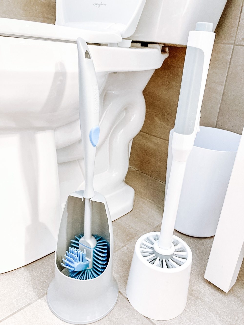 Ergonomic Toilet Brush and Holder