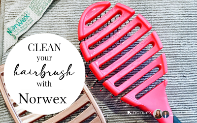Clean your hairbrush with Norwex!