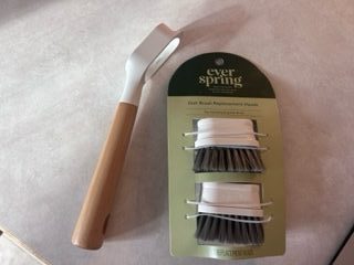 Replacement heads for dish washing brush