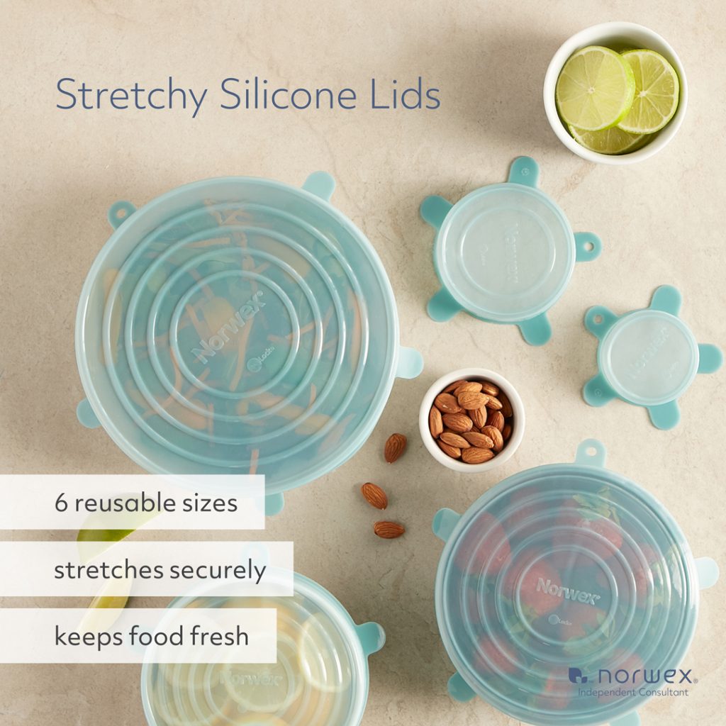 Stretchy Silicone Lids a New 2024 Norwex product