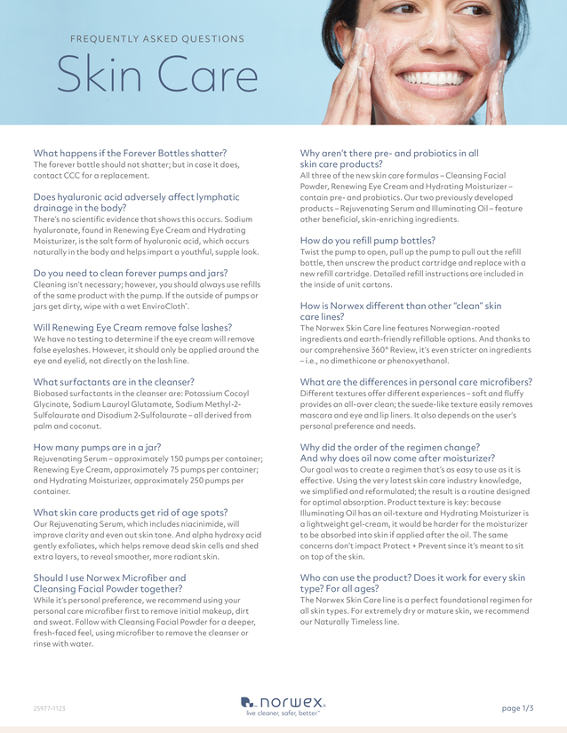 Norwex skin care FAQ