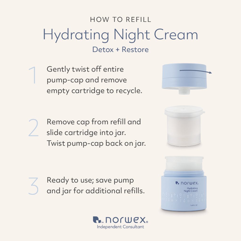 how to refill hydrating night cream