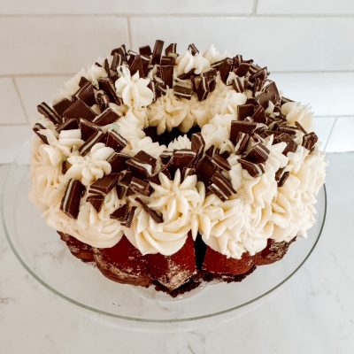 Beautiful and delicious chocolate bundt cake