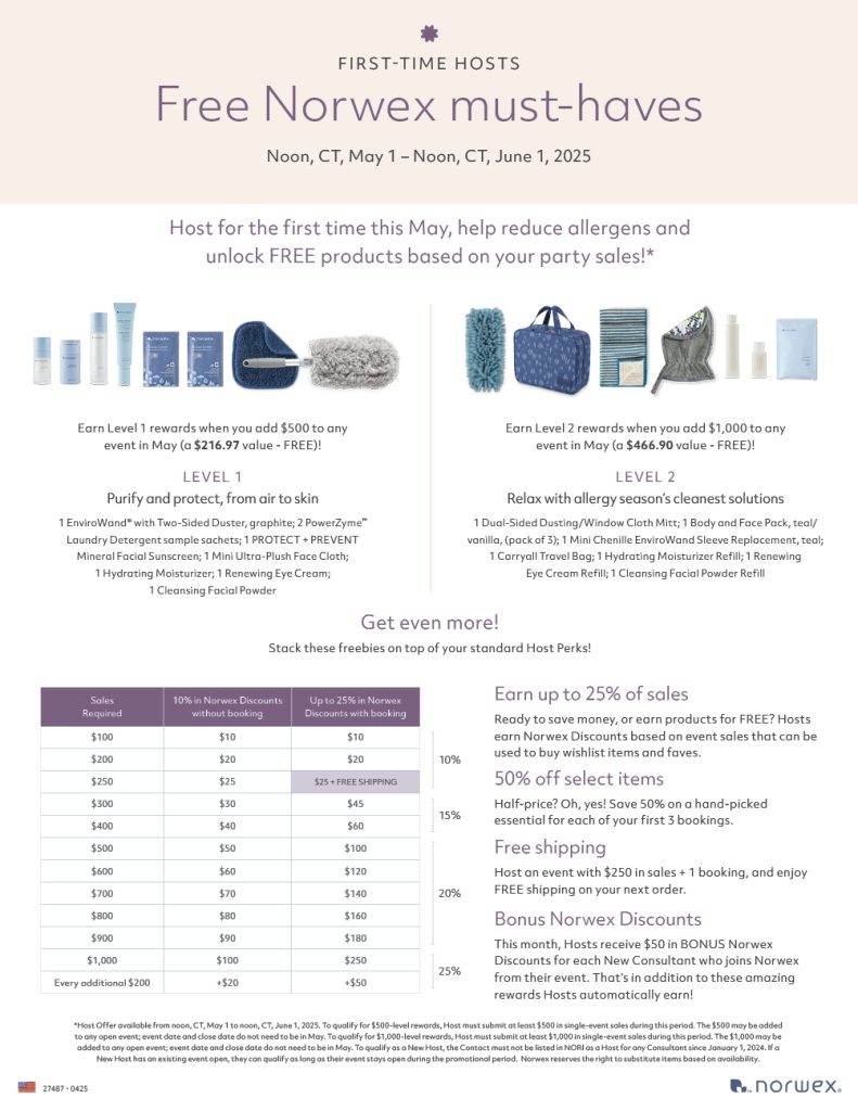 Norwex First Time Host