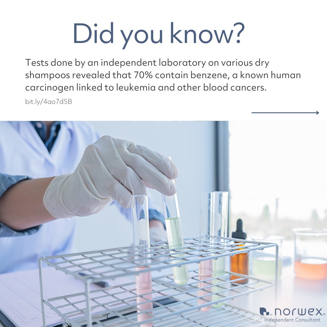 Many dry shampoos contain Benzene