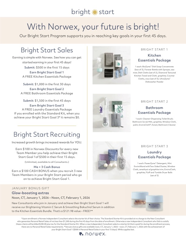 Norwex Bright Start Program