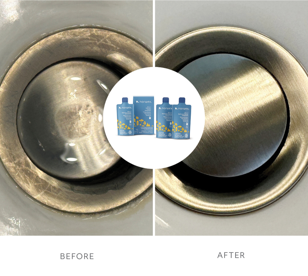 Norwex All-in-1 Bathroom Cleaner for your sinks