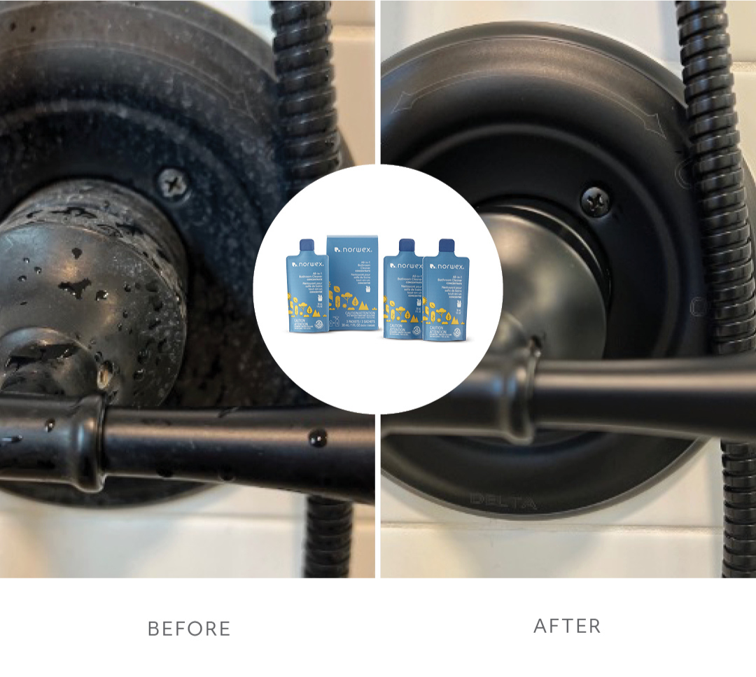 Norwex All-in-1 Bathroom Cleaner for your faucets