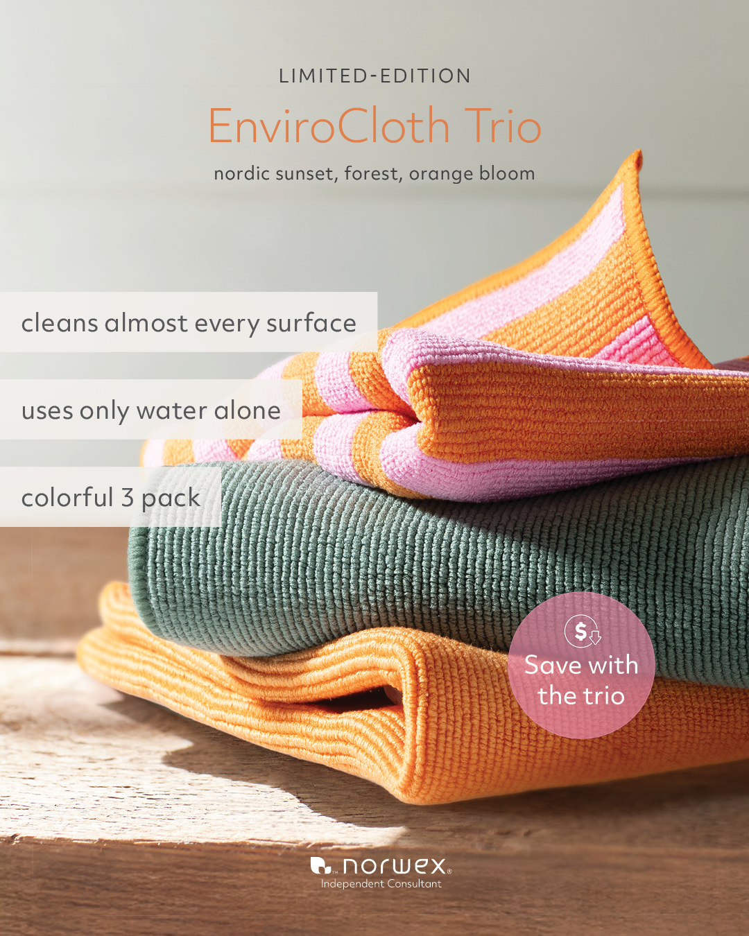 EnviroCloth Trio in limited edition colors