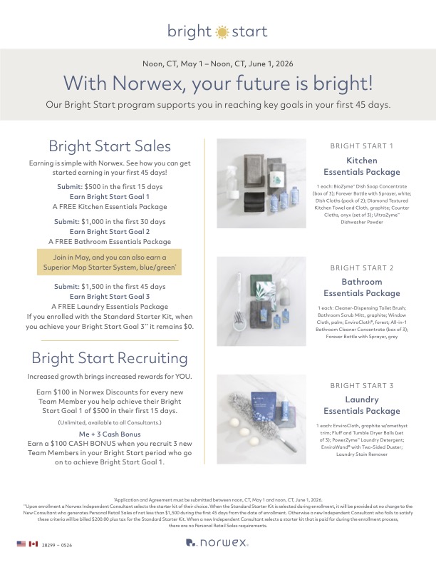 Norwex Bright Start program