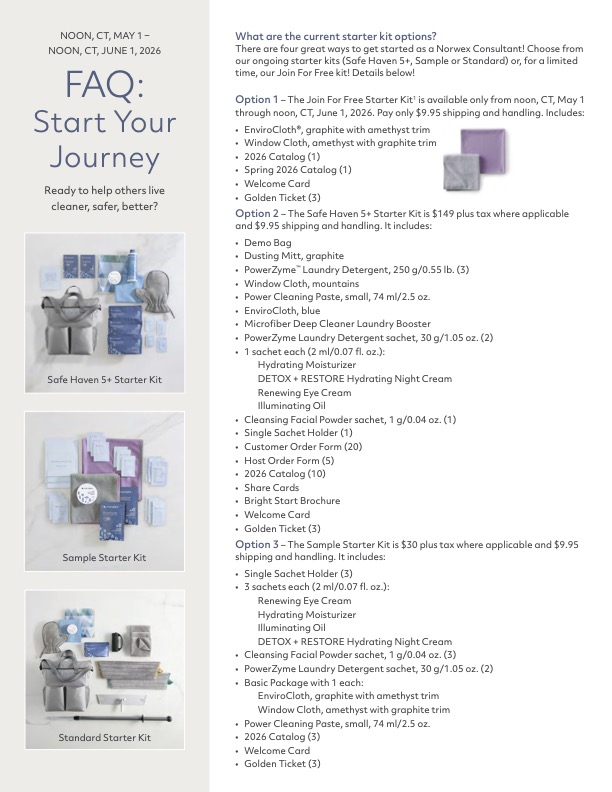 Norwex consultant FAQ May