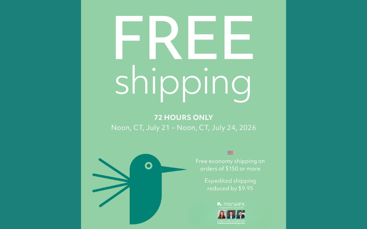 Free shipping on your Norwex order!