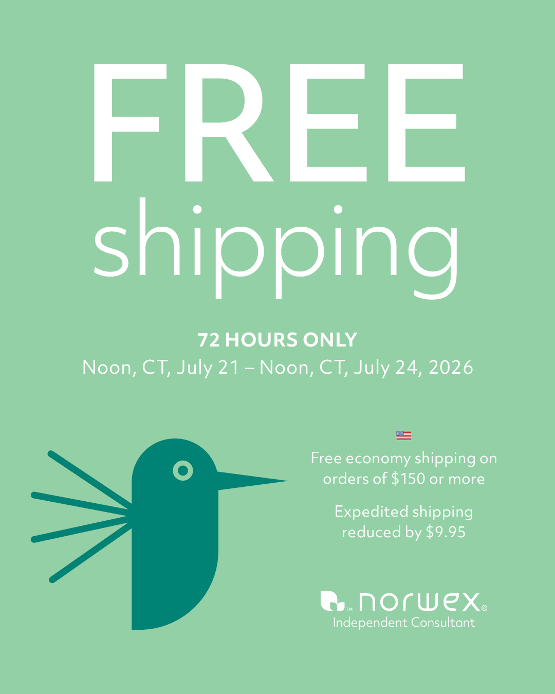 get free shipping on your Norwex order